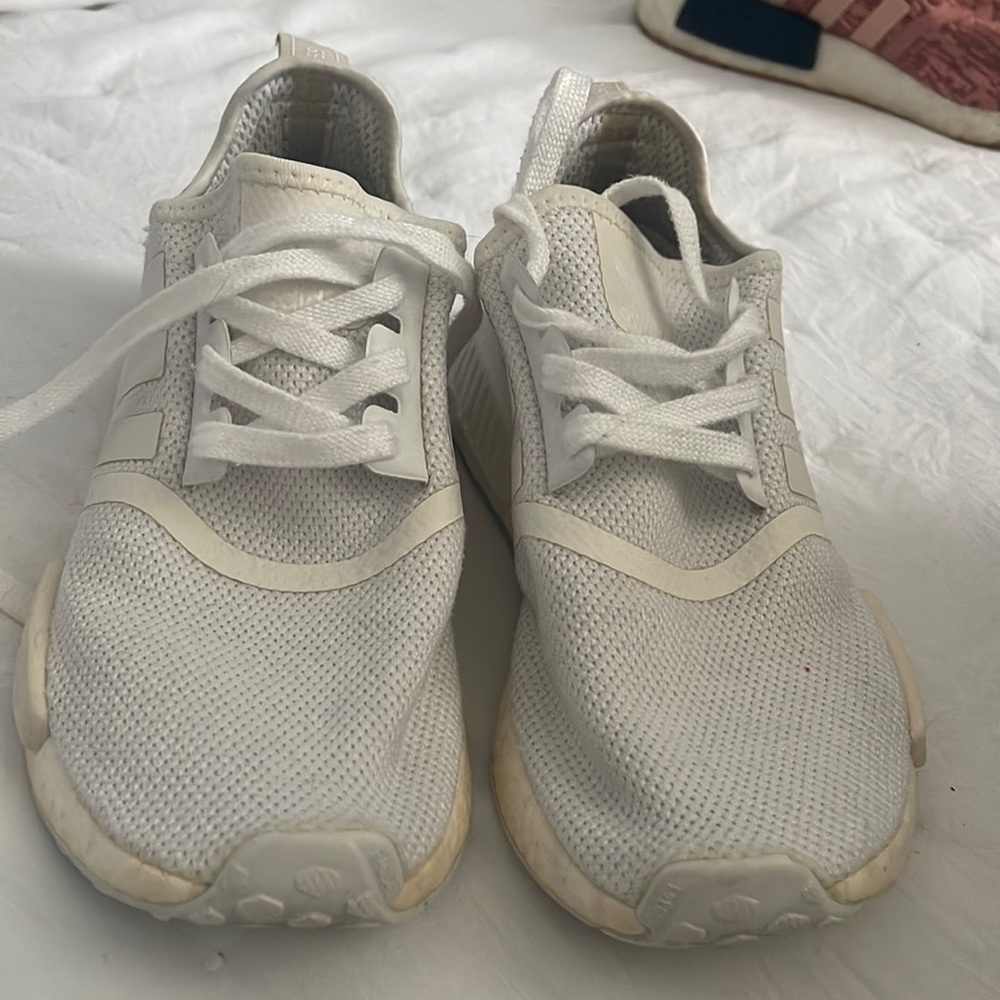 White and blue adidas ultra boost size 7
